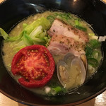 饗 くろ喜 - 浅蜊白湯そば（1,200円） ※季節の限定 2017.4