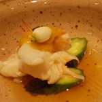 すし瀬名波 - セッタ海老と鳴門もずくのお酢のもの