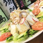 豆腐沙拉配猪肉火锅涮鍋