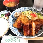 Coo Cin - 日替ランチ(豚ロースカツ・アジフライ)800円