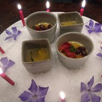 燈々庵 - お祝い事  と 話したら   デザートを 飾り付けて下さいました     わあ〜い        (*^ー^)ノ♪
