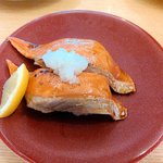 旨さか - 炙りサーモンおろし醬油(250円)