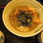 献上そば 羽根屋 - 釜揚げそばつゆいり