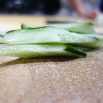 天寿し - ガリでなくきゅうりで　これが旨い！