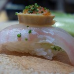 天寿し - 平目と肝