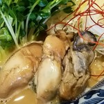麺や 佐市 - 牡蠣・らぁ麺の牡蠣　2017.4