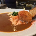 meli melo - 海老メンチカツカレー バターライス添え