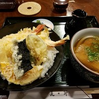 美々卯 本町店 - ミックス天丼セット　2017.4