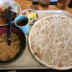 天茶屋 七蔵 - 稲庭うどん 七蔵特製スープつけ麺 ＋ ミニ丼ぶりのセット