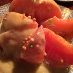 酒・肴 タナゴコロ - 丸ごとトマトのチーズ田楽