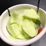 とら 七輪焼き - 青リンゴシャーベット