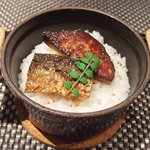 レストラン バカール - 銚子イワシとフォアグラの鉄鍋炊きあげご飯