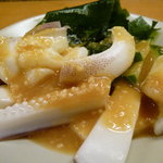 つるべ寿司 - アオリイカ下足の酢味噌和え