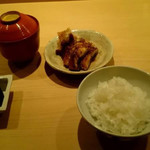 蓮 - ご飯、九州900g鰻の地焼き、昆布