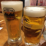 Gorohachi - 生ビール、アサヒスーパードライ、サッポロ一番搾り。