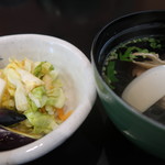 鰻家 - 肝吸いとお漬け物