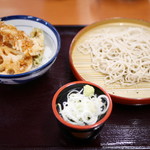 天丼てんや - 小天丼と小そばセット￥６４９