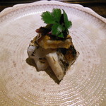 御料理 光安 - 太刀魚の焼き霜　ちり酢ジュレ