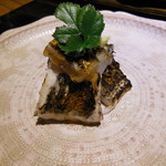 御料理 光安 - 太刀魚の焼き霜　ちり酢ジュレ