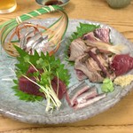 にしきや - 刺身三点盛り（950円）