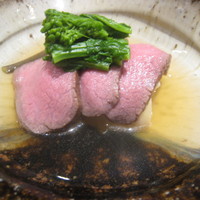 日本料理 晴山 - 飛騨牛、タケノコ、菜花？