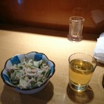 Sumibiyaki Toriryouri Tachibana - 食前酒と付きだし。