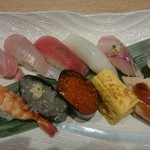 Tsukiji Sushi Iwa - 匠にぎり 1800円