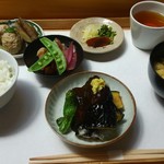 竈 - 茄子の田楽定食　１２８０円