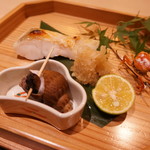 甘鯛、サワガニ、ベイニシ貝