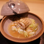 味あら井 - 軽く炙ったのどぐろ、春キャベツと蕗