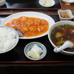 中華 彩光 - 定食⑦（エビチリ＋ミニワンタン＋中ライス）【2011/01/2*】