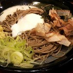 Soji bou - 冷やし月見山かけそばと大海老天丼の定食（１，０８４円，税抜き）