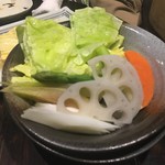 Gekkou Shokudou - 蒸し鶏付け合わせの野菜