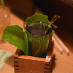 松江の味 郷土料理 出雲 川京 - ◉豊の秋 枡に少し塩を添えて。粋です。