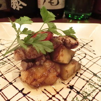 鉄板焼さくら - フォアグラと焼きリンゴのソテー