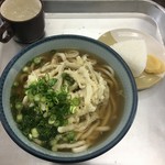 ジャンボうどん - ごぼう天　塩おにぎり