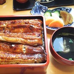 うなぎ亭 友栄 - 上うな重、肝すい、漬物