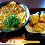 手打ちうどん 団平 - 「鶏天カレーうどん」別皿提供 970円