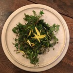 organ - 『愛媛産 縞鰺のマリネ 山菜のフリット 海苔のコンディマン』