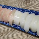 辰寿し - 烏賊、白身にぎり