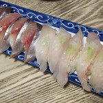 辰寿し - クエ、鯵にぎり