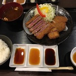 牛カツ専門店 尾州 縁EN - 縁定食(全体)　2017/04/07