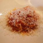T.N - トマトソースと24か月熟成のパルミジャーノチーズのスパゲッティーニ
