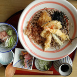 サガミ - 天おろしそば＋ねぎとろミニ丼