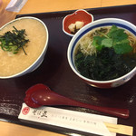 そば正 - 2017年4月下旬 とろろご飯 + 小振りの温かいそば