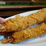 鮨 有楽 - ◆大海老フライはパン粉もサクサクで、揚げたてですので美味しいこと。 タルタルソースがタップリ添えられているのも嬉しい・・