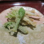日本料理 晴山 - 29年4月　コシアブラ、稚鮎の天ぷら
