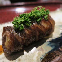 日本料理 晴山 - 29年4月　筍牛肉巻き　花山椒添え
