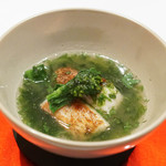 エクアトゥール - のどぐろの直火焼き、すっぽんと地鶏のスープ