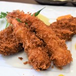 キッチン兆 - ヒレカツ＆車エビのフライ（オリジナルランチ）